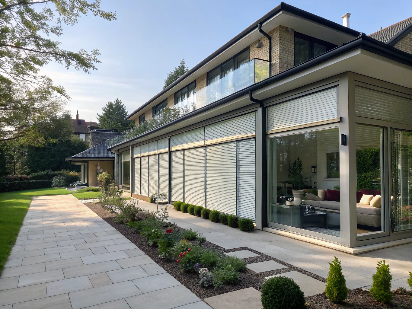 Volet roulant motorisé aluminium intégré à la façade